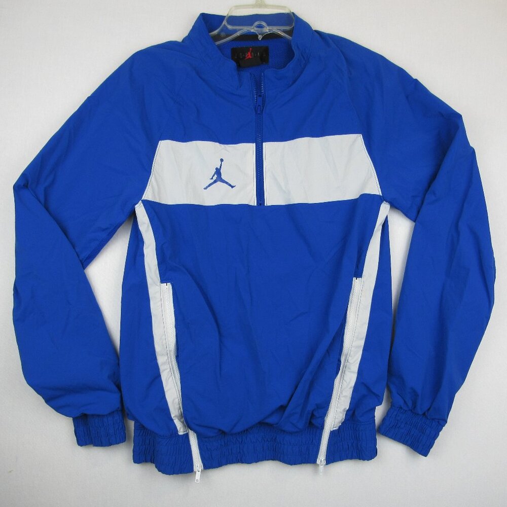 Nike Jordan Team Woven Long Sleeve Pullover Jacket Royal Blue Men's XS Reglan Sl